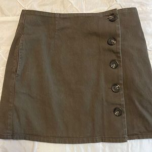 Chloe & Katie | Dark Green Casual Skirt w/ Pockets